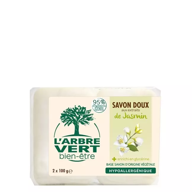 L&#39;Arbre Vert Eco Мыло Органический Жасмин Fr 2x 100г