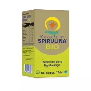 Spirulina Marcus Rohrer Tabletten Bio Glasflasche 180 Stück