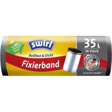 Пакеты для мусора Swirl 35л M на эластичном шнурке 10 шт. Пакеты для мусора Swirl 35л M на эластичном шнурке 10 шт.