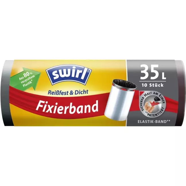 Пакеты для мусора Swirl 35л M на эластичном шнурке 10 шт. Пакеты для мусора Swirl 35л M на эластичном шнурке 10 шт.